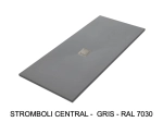 Receveur de douche, évacuation central, L. 100 à 240 cm x l. 70 à 120 cm. Bac à douche en résine pleine masse anti glissant, finition pierre, Livraison offerte et rapide